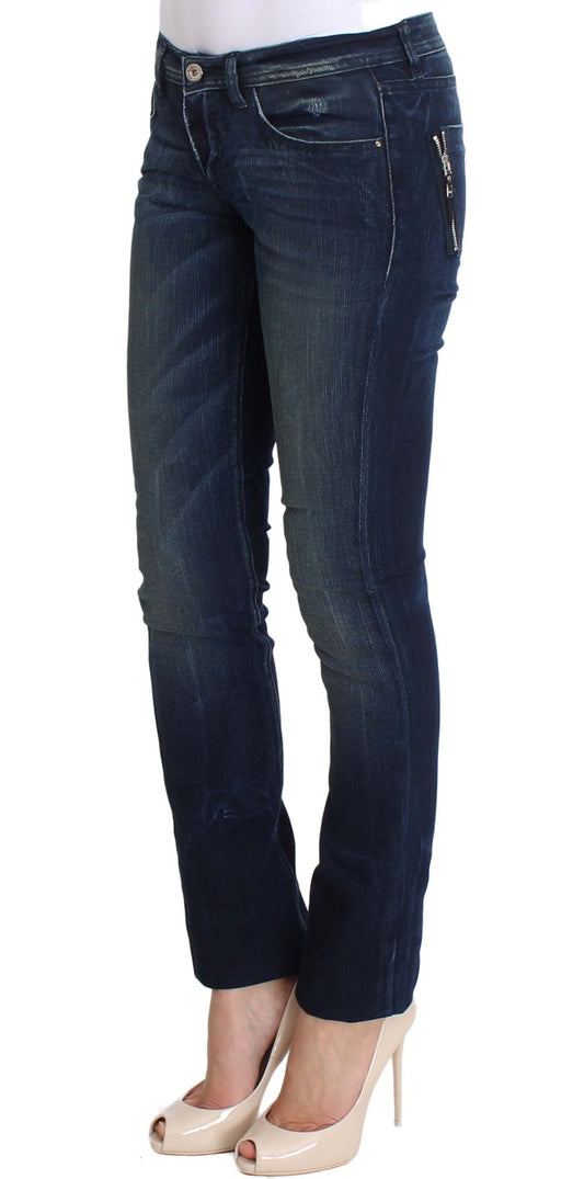Costume National Blue Wash Cotton Slim Fit Skinny Jeans $560.00 Costume National Luzworld