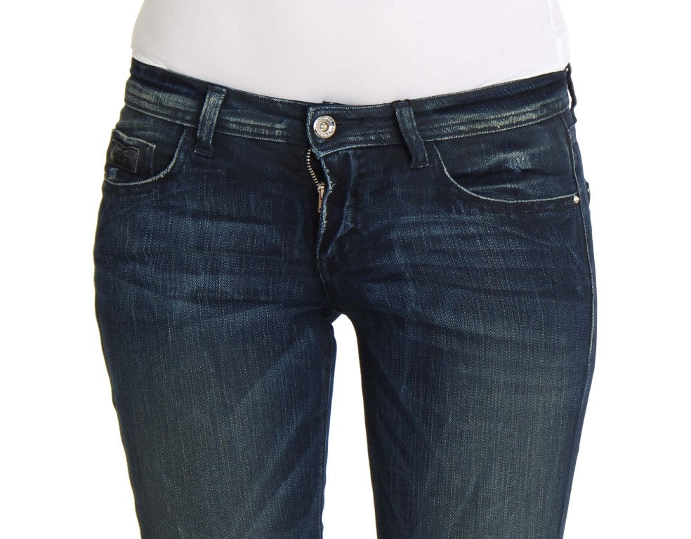 Costume National Blue Wash Cotton Slim Fit Skinny Jeans $560.00 Costume National Luzworld