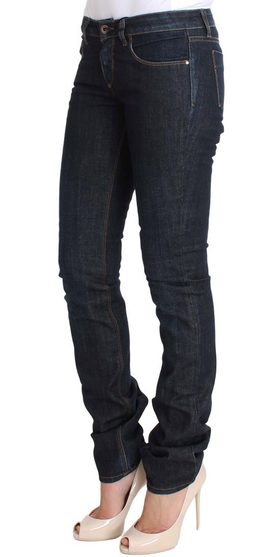 Costume National Blue Cotton Stretch Slim Fit Jeans $560.00 Costume National Luzworld