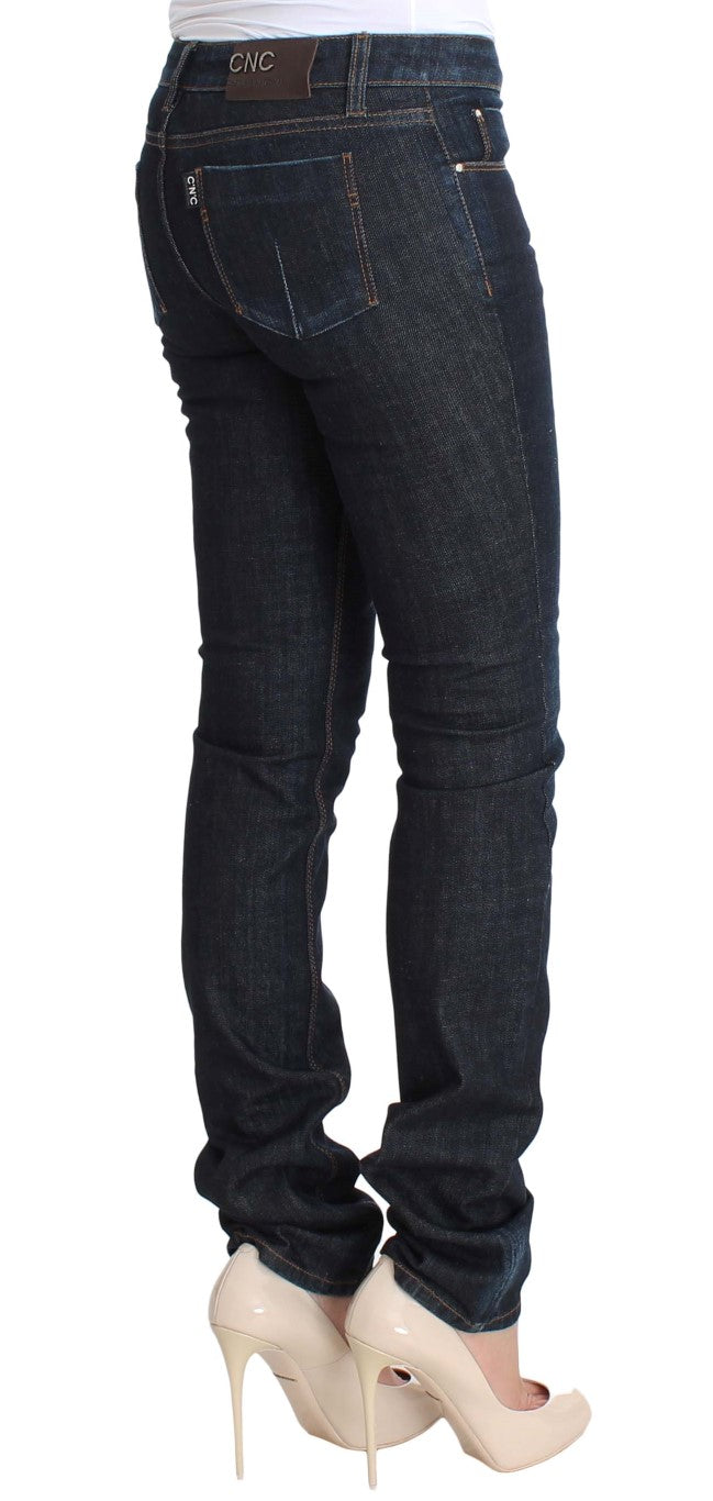 Costume National Blue Cotton Stretch Slim Fit Jeans $560.00 Costume National Luzworld