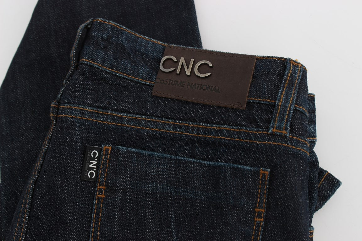 Costume National Blue Cotton Stretch Slim Fit Jeans $560.00 Costume National Luzworld