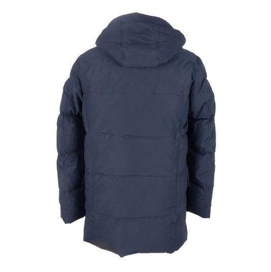 Emilio Romanelli Sleek Blue Men's Hooded Jacket $611.00 Emilio Romanelli Luzworld