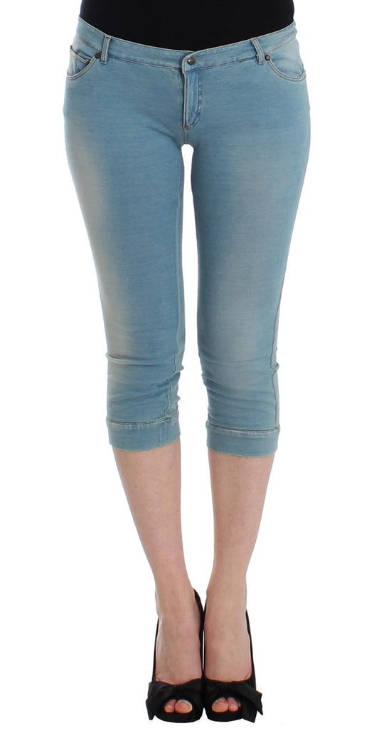 Ermanno Scervino Blue Capri Pants Cropped Jeans $508.00 Ermanno Scervino Luzworld