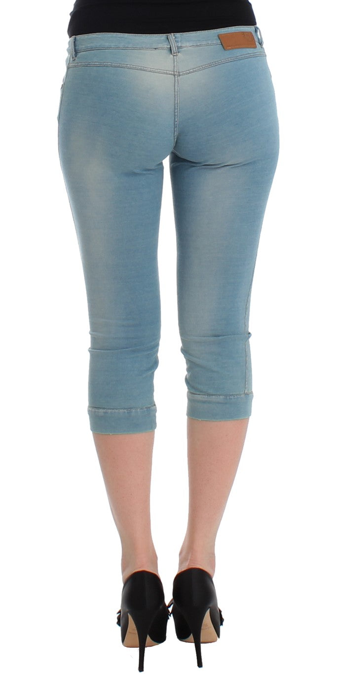 Ermanno Scervino Blue Capri Pants Cropped Jeans $508.00 Ermanno Scervino Luzworld