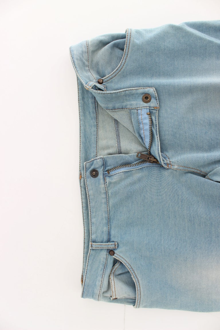 Ermanno Scervino Blue Capri Pants Cropped Jeans $508.00 Ermanno Scervino Luzworld