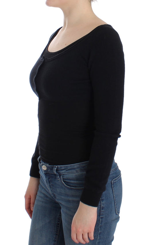 Ermanno Scervino Black Cashmere Cardigan Sweater $508.00 Ermanno Scervino Luzworld