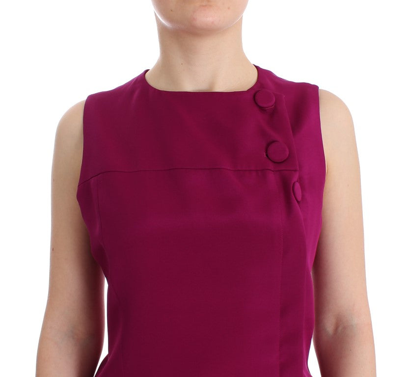 Barbara Casasola Purple Silk Sleeveless Blouse Top $956.00 Barbara Casasola Luzworld