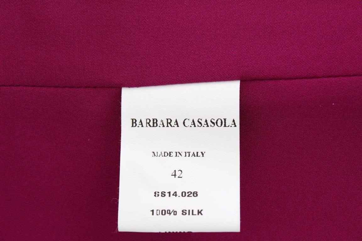 Barbara Casasola Purple Silk Sleeveless Blouse Top $956.00 Barbara Casasola Luzworld