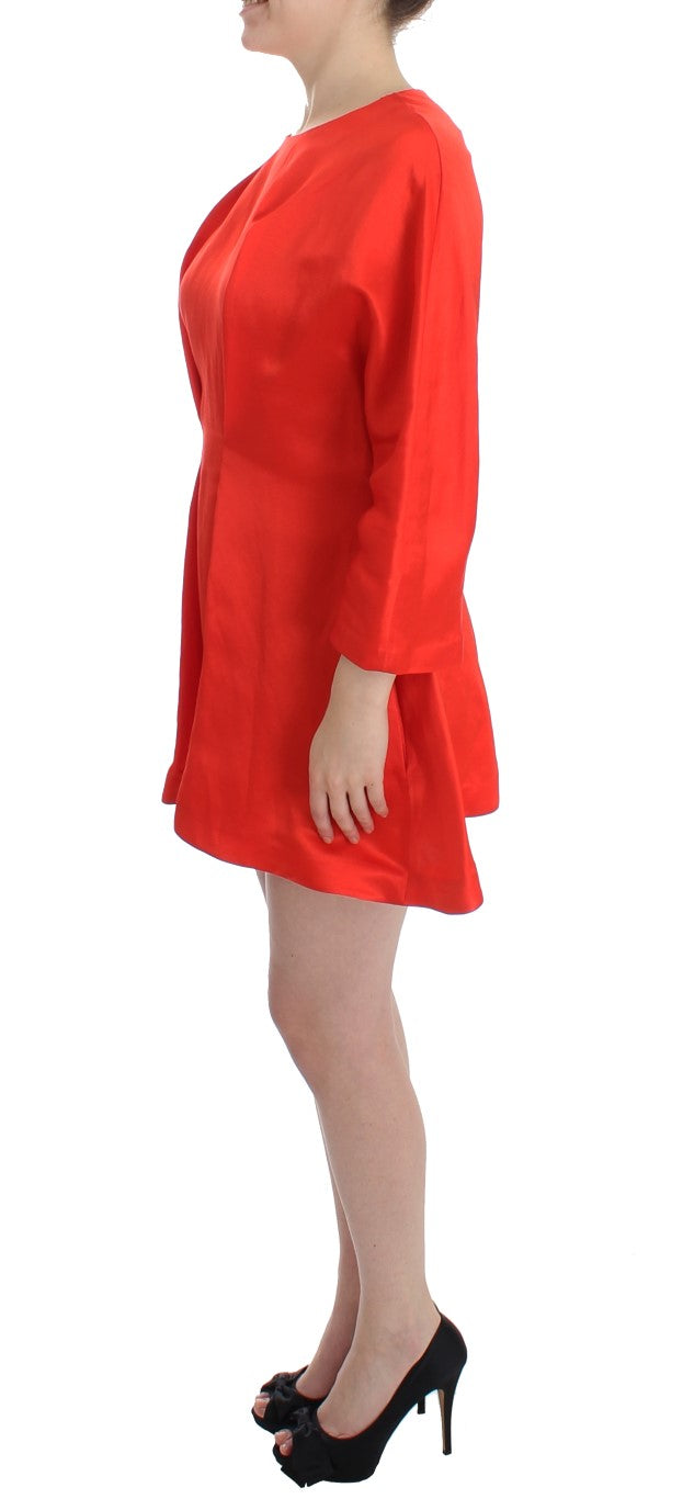 Fyodor Golan Red Mini Linen 3/4 Sleeve Sheath Dress $1563.00 Fyodor Golan Luzworld