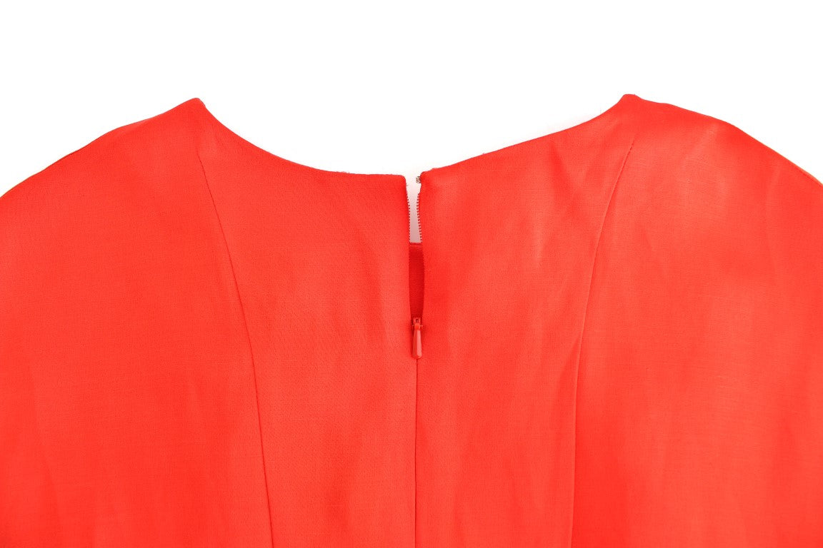 Fyodor Golan Red Mini Linen 3/4 Sleeve Sheath Dress $1563.00 Fyodor Golan Luzworld