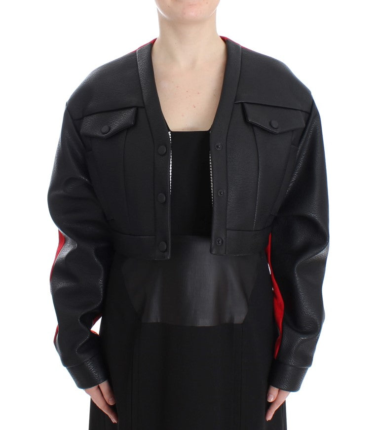 KAALE SUKTAE Black Short Croped Coat Bomber Jacket $1320.00 KAALE SUKTAE Luzworld