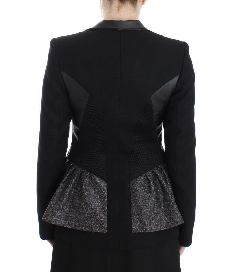 KAALE SUKTAE Black Short Blazer Coat Biker Jacket $2264.00 KAALE SUKTAE Luzworld