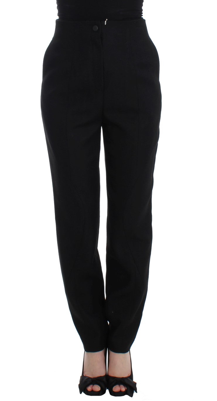 KAALE SUKTAE Black High Waist Straight Slim Dress Pants $724.00 KAALE SUKTAE Luzworld