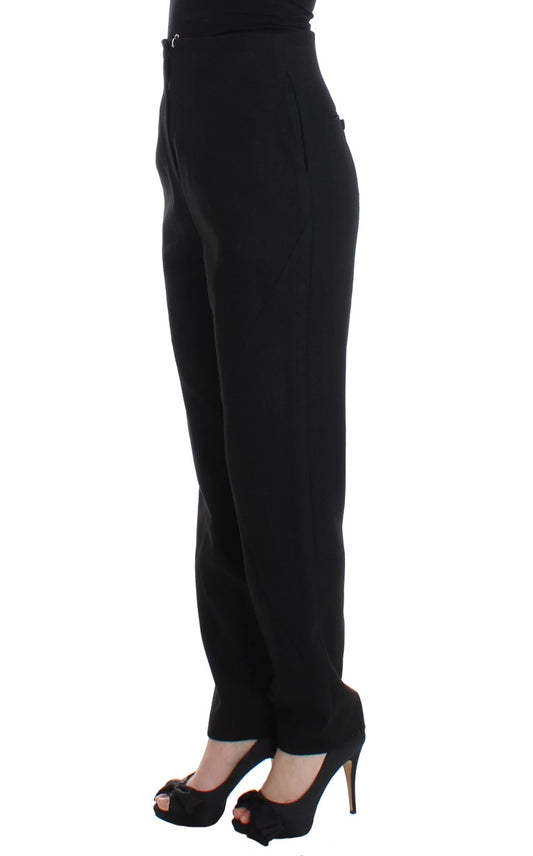 KAALE SUKTAE Black High Waist Straight Slim Dress Pants $724.00 KAALE SUKTAE Luzworld