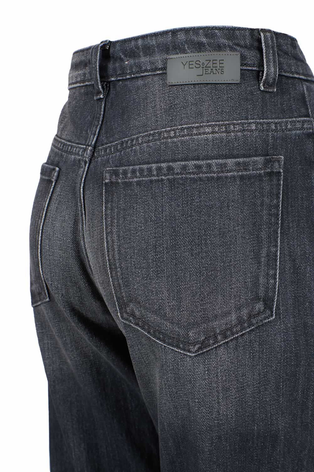Yes Zee Black Cotton Women's High-Waisted Jeans $164.00 Yes Zee Luzworld