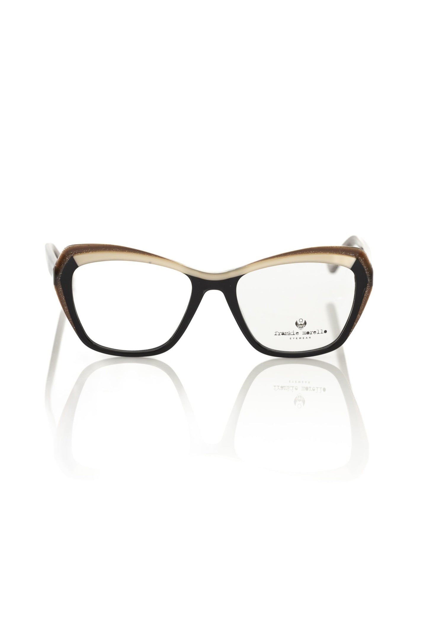 Frankie Morello Black Acetate Women's Eyeglass Frame $214.00 Frankie Morello Luzworld