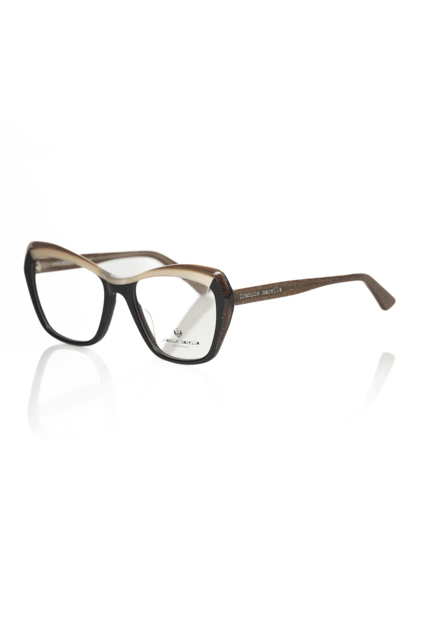 Frankie Morello Black Acetate Women's Eyeglass Frame $214.00 Frankie Morello Luzworld