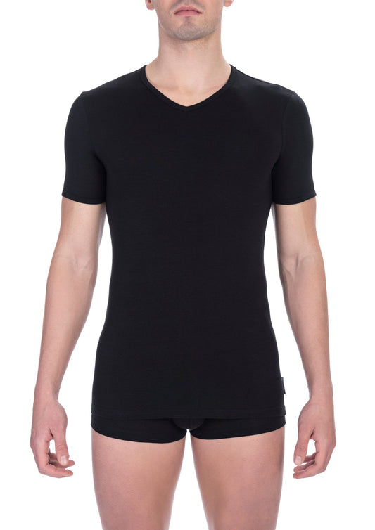 Bikkembergs Black Cotton Men T-Shirt $136.00 Bikkembergs Luzworld