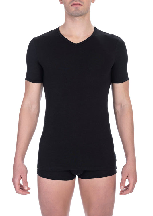 Bikkembergs Black Cotton Men T-Shirt $114.00 Bikkembergs Luzworld