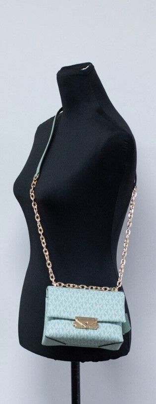 Michael Kors Cece Small Sea Green Signature PVC Convertible Flap Crossbody Bag $801.00 Michael Kors Luzworld
