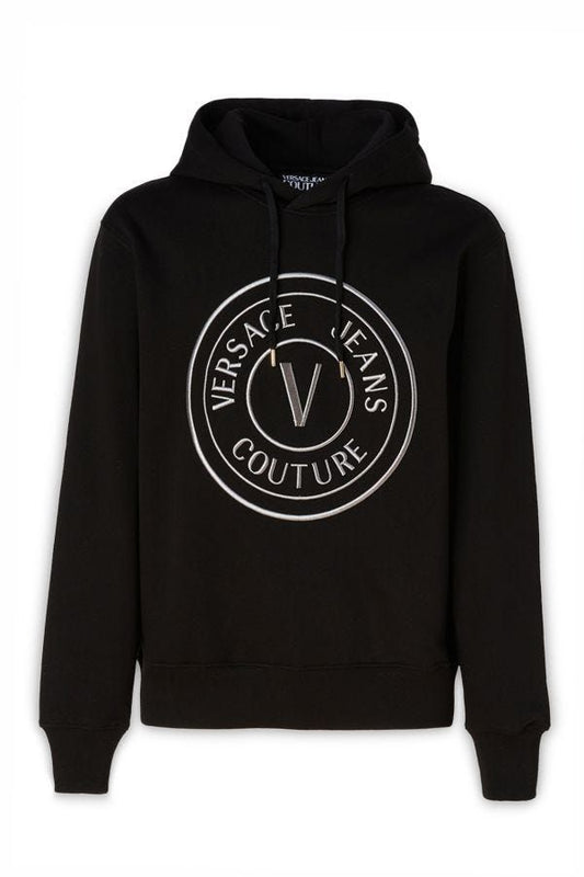 Versace Jeans Stunning Hooded Black Cotton Sweatshirt $518.00 Versace Jeans Luzworld