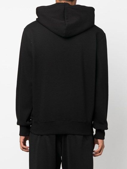 Versace Jeans Chic Black Hooded Sweatshirt $762.00 Versace Jeans Luzworld