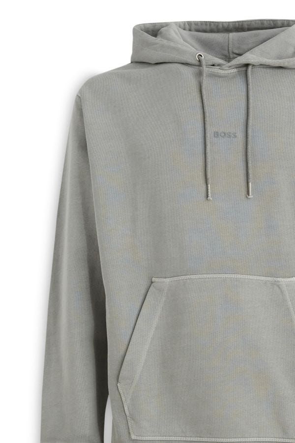 Hugo Boss Elegant Grey Cotton Hooded Sweatshirt $268.00 Hugo Boss Luzworld