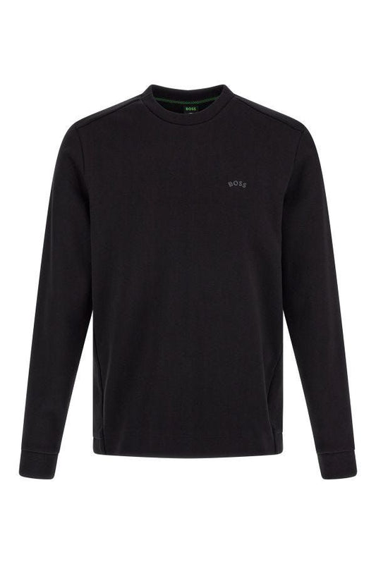 Hugo Boss Elegant Black Cotton Round Neck Sweatshirt $255.00 Hugo Boss Luzworld