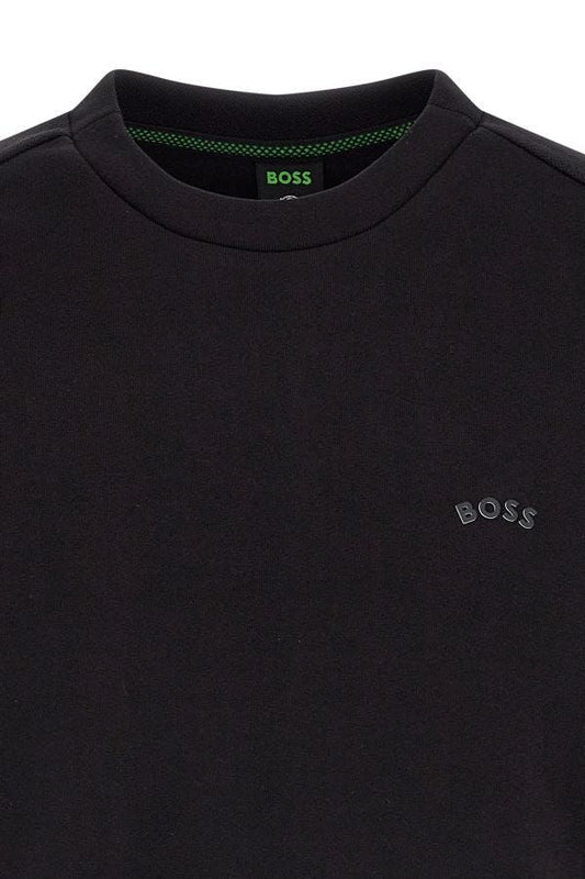 Hugo Boss Elegant Black Cotton Round Neck Sweatshirt $255.00 Hugo Boss Luzworld