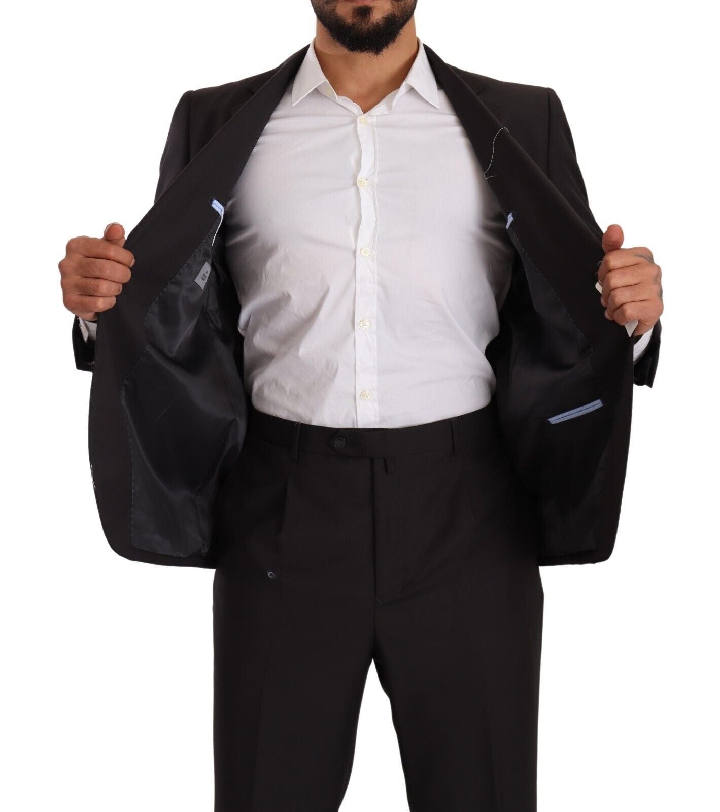 Domenico Tagliente Gray Polyester Single Breasted Formal Suit $611.00 Domenico Tagliente Luzworld