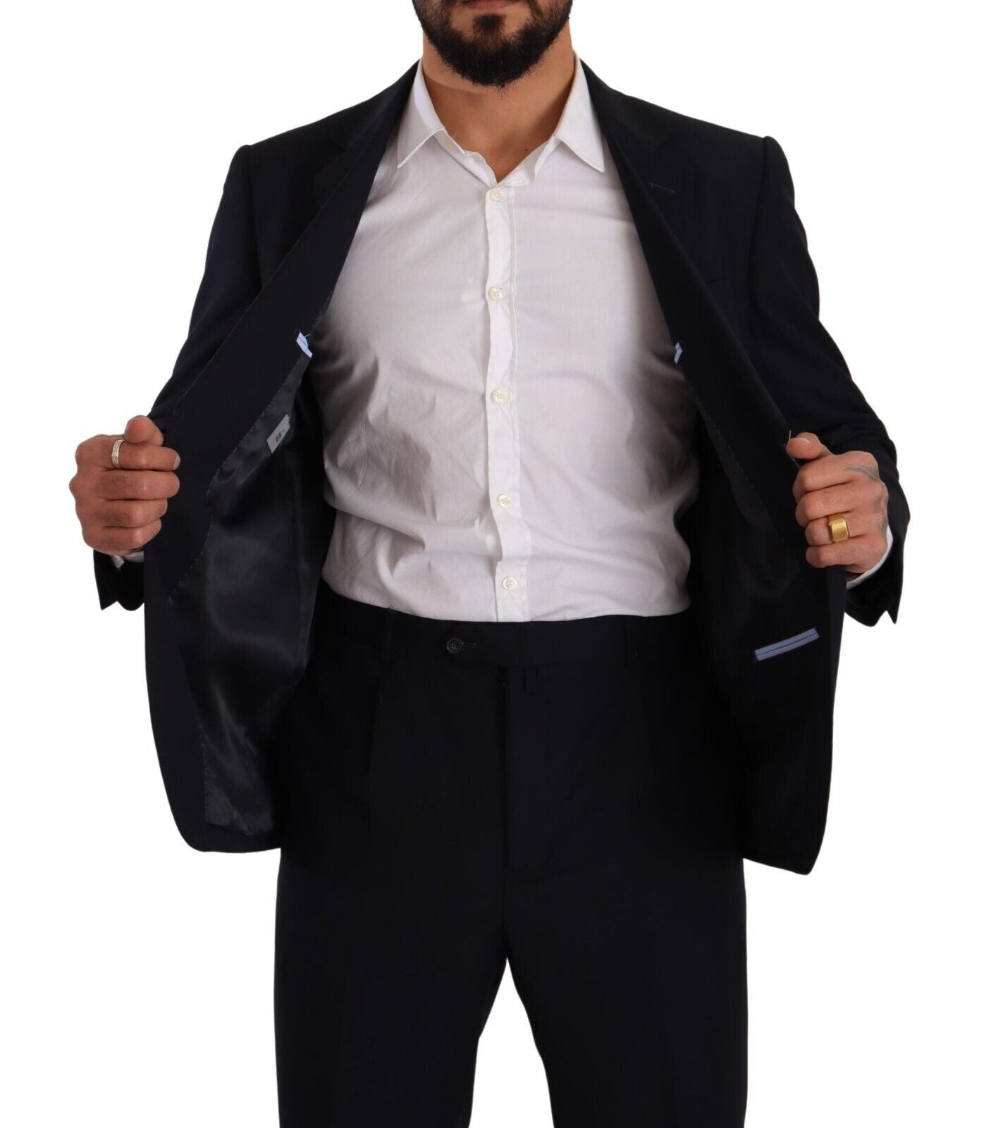 Domenico Tagliente Blue Polyester Single Breasted Formal Suit $611.00 Domenico Tagliente Luzworld