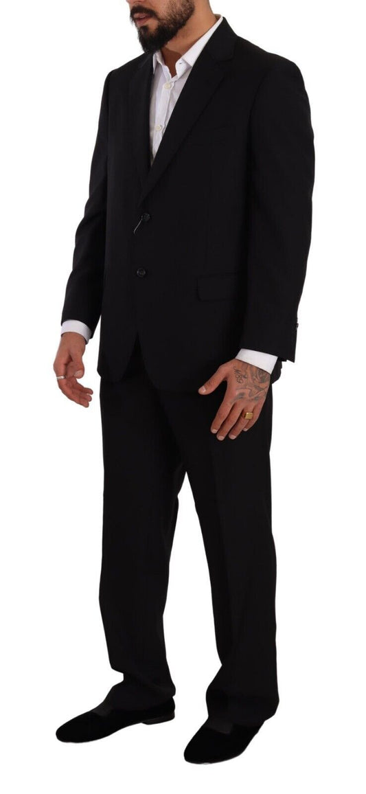 Domenico Tagliente Black Polyester Single Breasted Formal Suit $611.00 Domenico Tagliente Luzworld