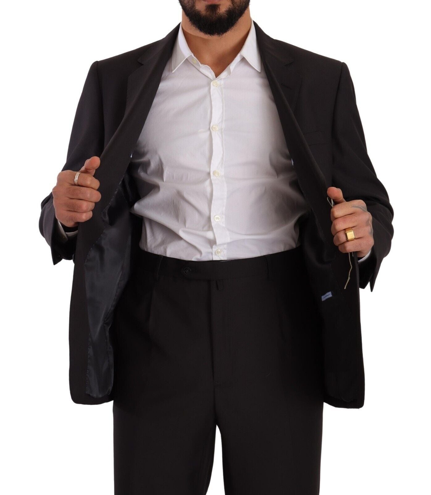 Domenico Tagliente Gray Polyester Single Breasted Formal Suit $611.00 Domenico Tagliente Luzworld