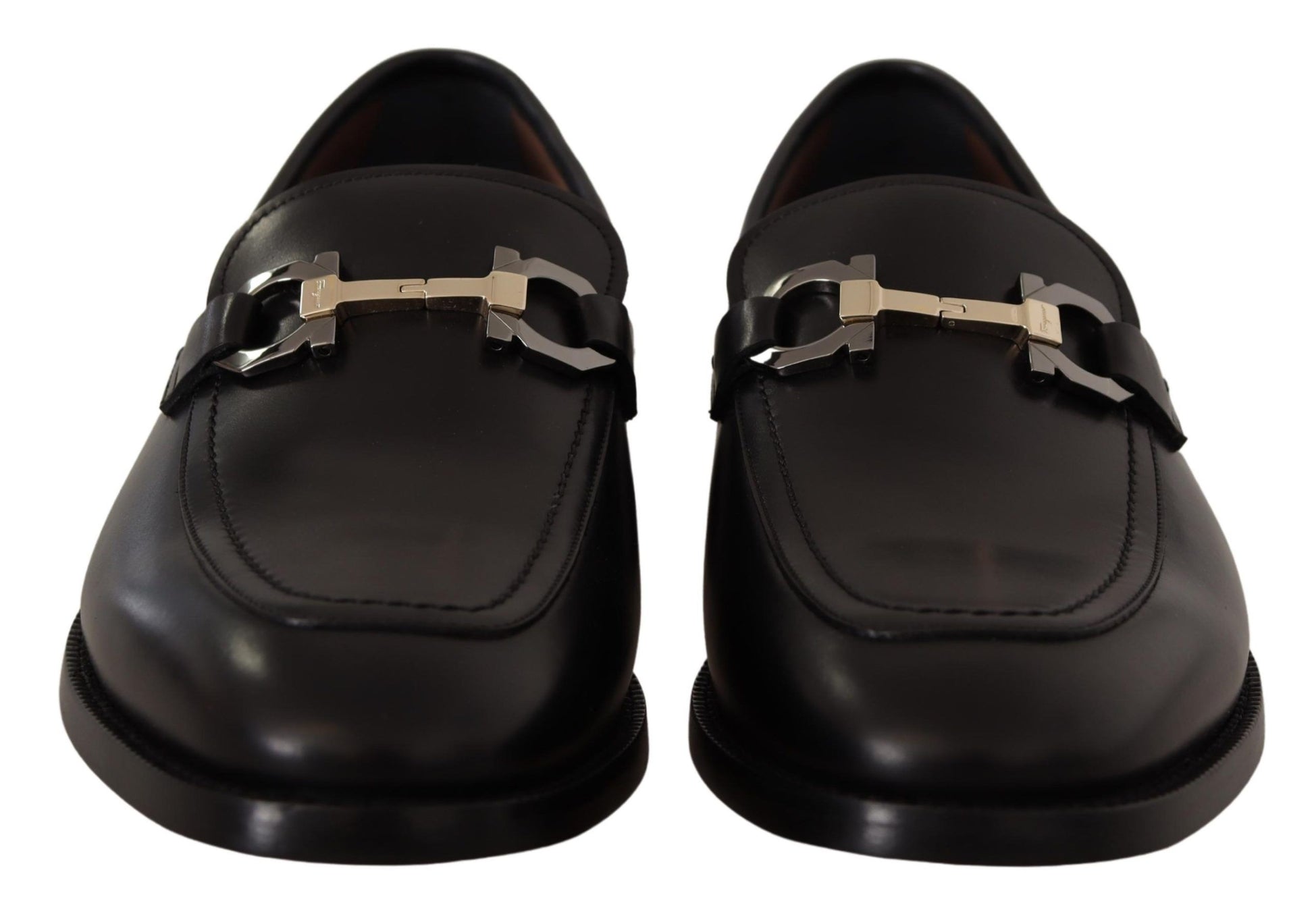 Salvatore Ferragamo Suave Black Leather Gancio Bit Loafers $1595.00 Salvatore Ferragamo Luzworld