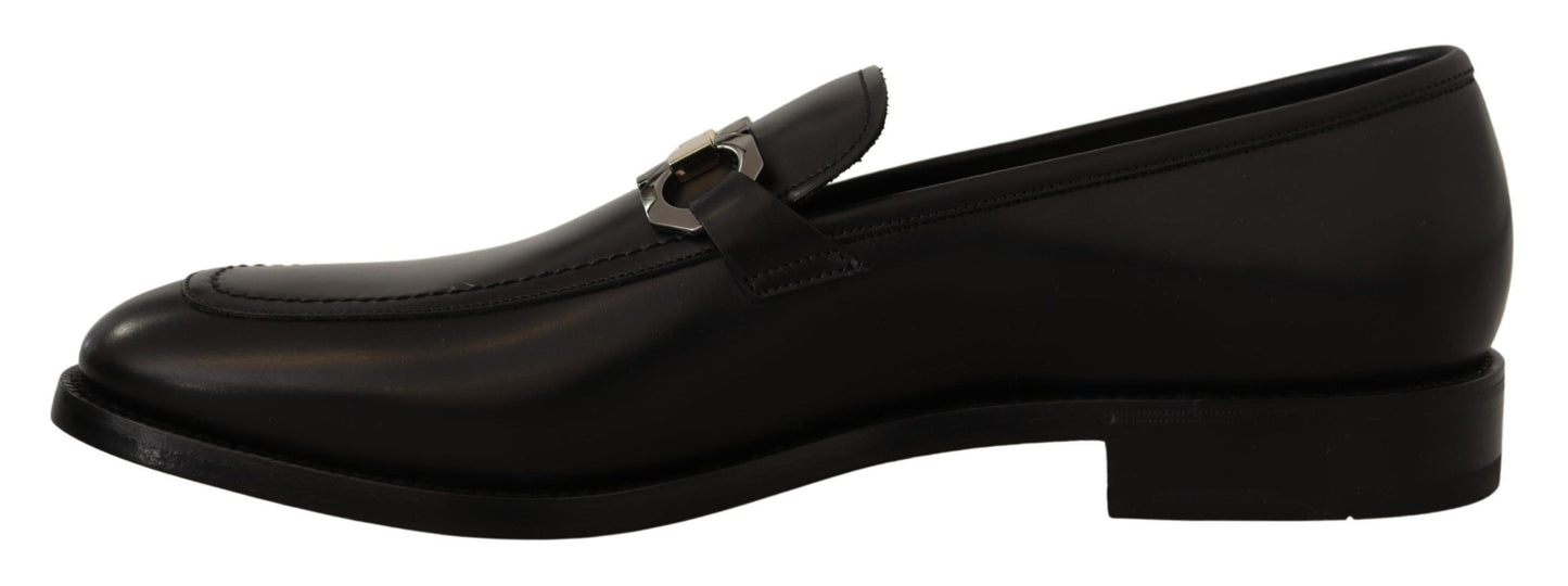 Salvatore Ferragamo Suave Black Leather Gancio Bit Loafers $1595.00 Salvatore Ferragamo Luzworld