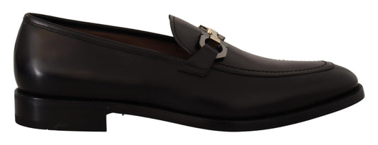 Salvatore Ferragamo Suave Black Leather Gancio Bit Loafers $1595.00 Salvatore Ferragamo Luzworld