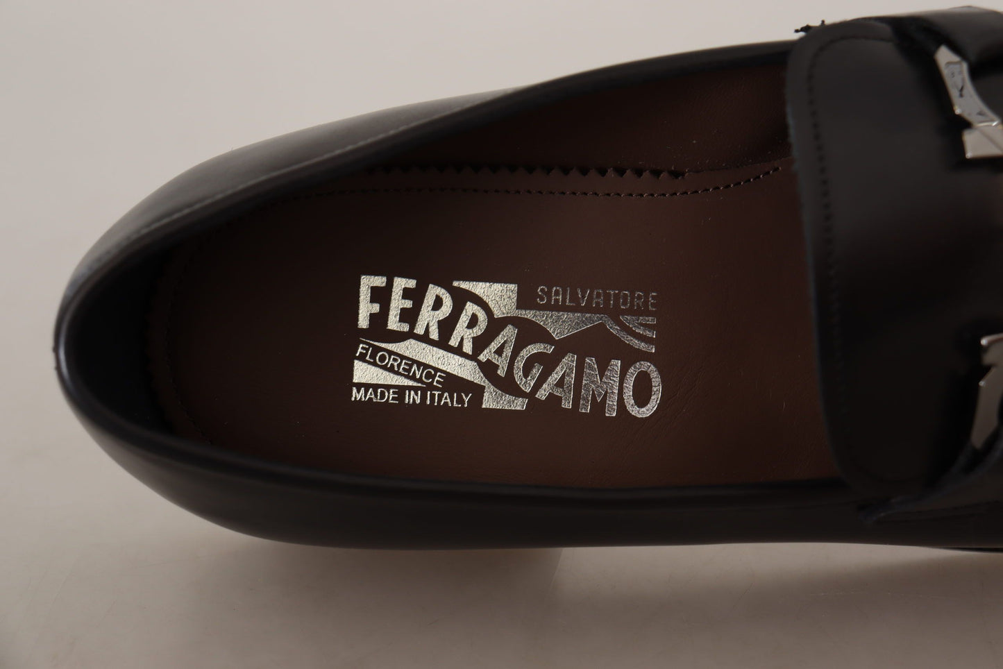 Salvatore Ferragamo Suave Black Leather Gancio Bit Loafers $1595.00 Salvatore Ferragamo Luzworld