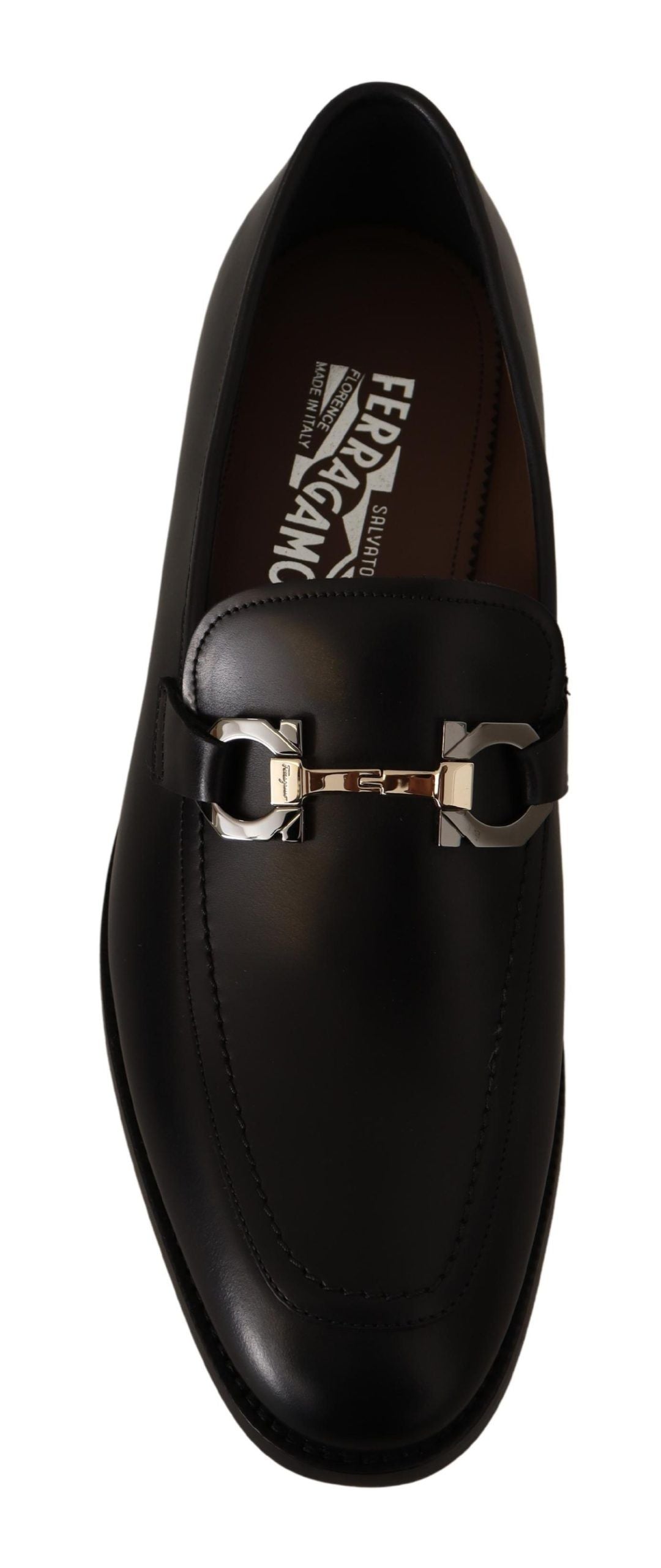 Salvatore Ferragamo Suave Black Leather Gancio Bit Loafers $1595.00 Salvatore Ferragamo Luzworld