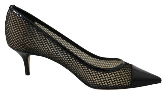 Jimmy Choo Chic Patent Mesh Pointed Pumps $1142.00 Jimmy Choo Luzworld