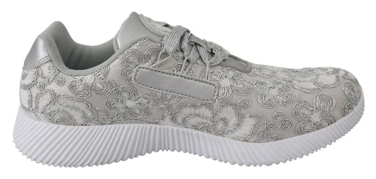 Plein Sport Silver Gleam Runner Joice Sneakers $706.00 Plein Sport Luzworld