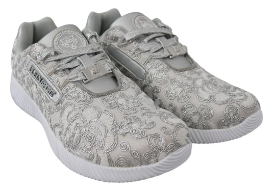 Plein Sport Silver Gleam Runner Joice Sneakers $706.00 Plein Sport Luzworld