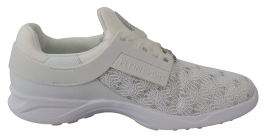 Plein Sport Sleek White Runner Beth Sport Sneakers $700.00 Plein Sport Luzworld