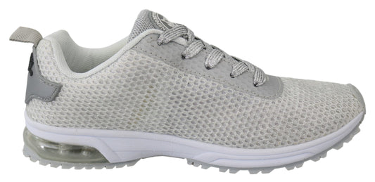 Plein Sport Glamorous Silver Gretel Sport Sneakers $665.00 Plein Sport Luzworld