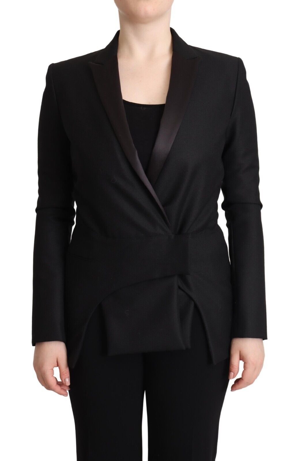 Costume National Black Long Sleeves Double Breasted Jacket $1742.00 Costume National Luzworld