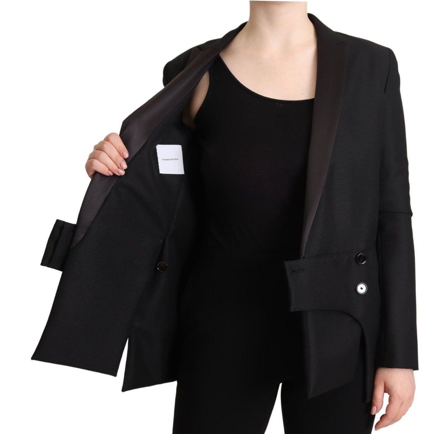 Costume National Black Long Sleeves Double Breasted Jacket $1742.00 Costume National Luzworld