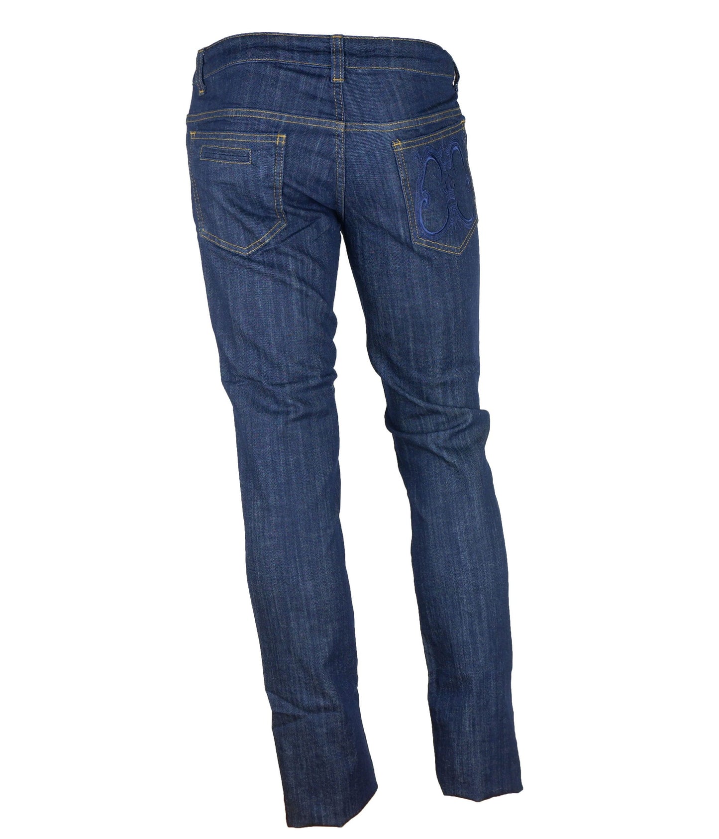 Cavalli Class Elegant Dark Blue Denim Essentials $526.00 Cavalli Class Luzworld