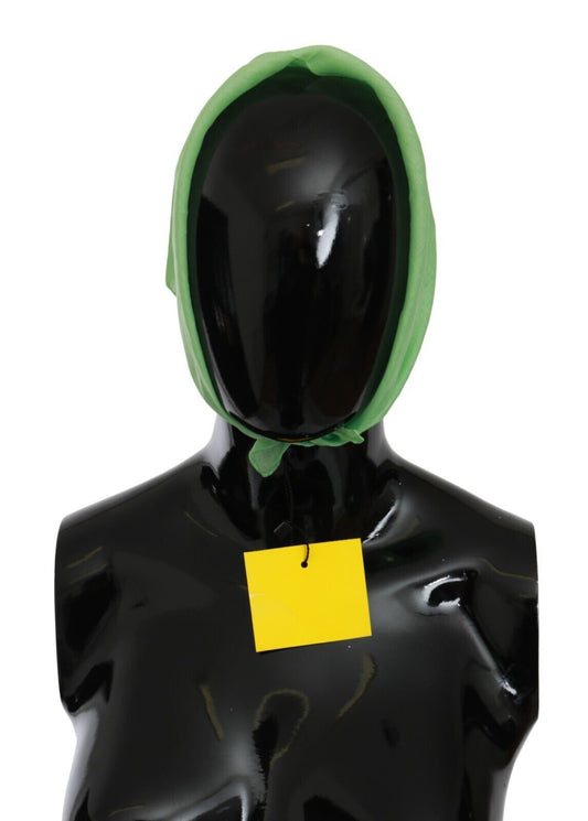 Versace Apple Green Linen Square Foulard Head Wrap Scarf $547.00 Versace Luzworld