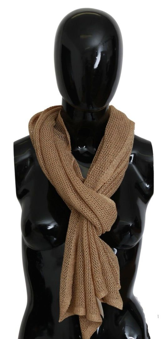 GF Ferre Brown Neck Wrap Winter Shawl Foulard Scarf $611.00 GF Ferre Luzworld