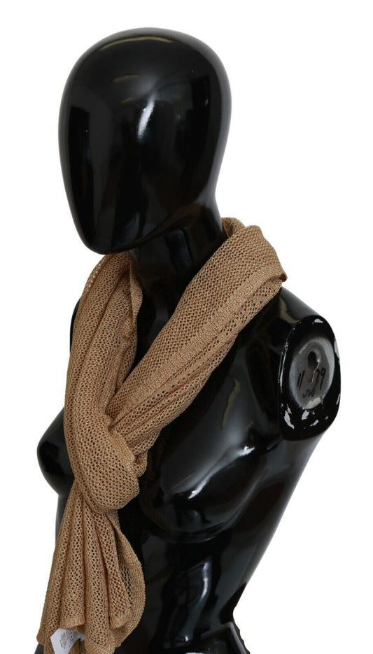 GF Ferre Brown Neck Wrap Winter Shawl Foulard Scarf $611.00 GF Ferre Luzworld