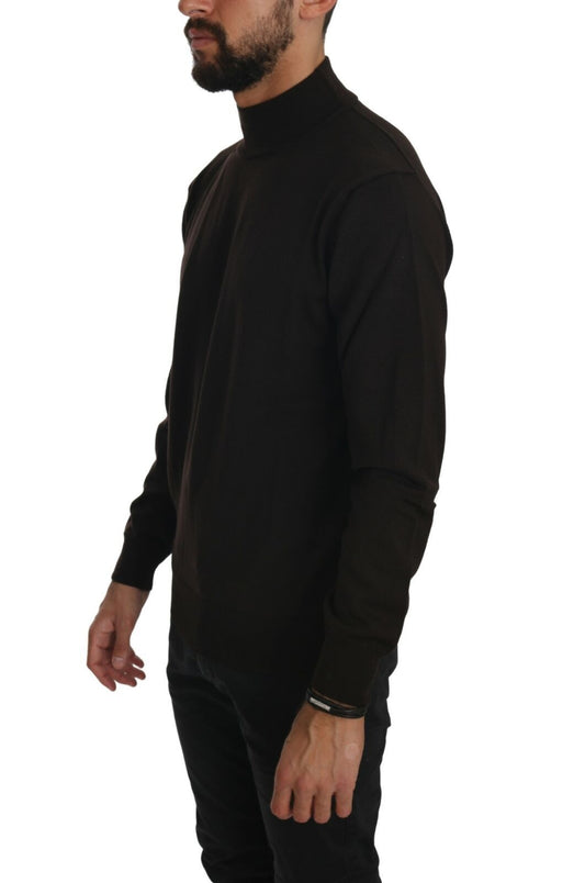 MILA SCHÖN Brown Turtle Neck Pullover Wool Sweater $737.00 MILA SCHÖN Luzworld